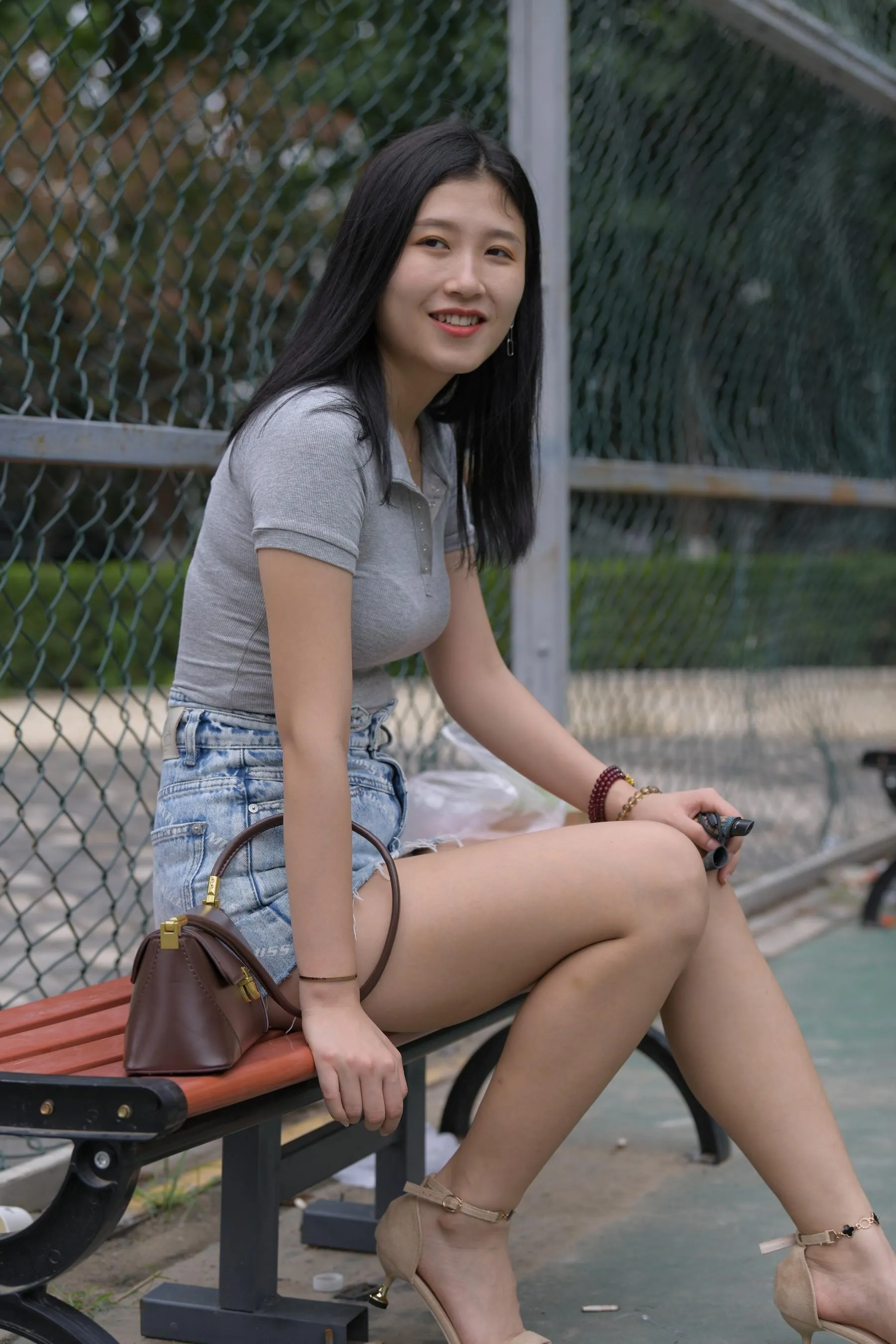 魔镜街拍 NO.169 一只麋鹿摄影-牛仔短裙美女 [235P]插图1